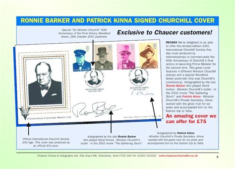 Pdf Ronnie Barker And Patrick Kinna Signed Churchill Cover Rms