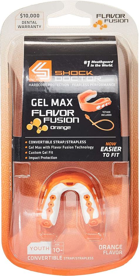 Shock Doctor Gel Max Mouth Guard Sports Mouthguard For Football Lacrosse Hockey Basketball