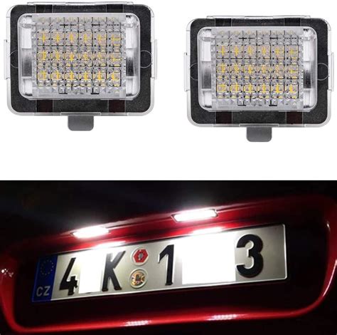 Amazon NJSBYL Xenon White LED License Plate Lights For Mercedes