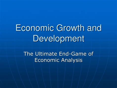 PPT Population Growth And Economic Development PowerPoint