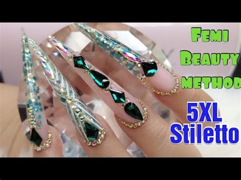 Femi Beauty Method Lazy Girl Method Using Xl Stiletto Nail From