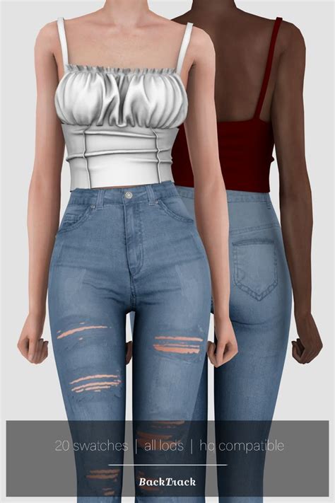 Lilly Bustier Top BackTrack Sims 4 Clothing Sims 4 Mods Clothes