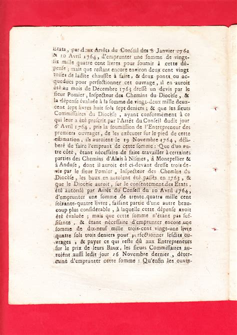 ARREST DU CONSEIL D ETAT DU ROI QUI permet au Diocèse d Alais d