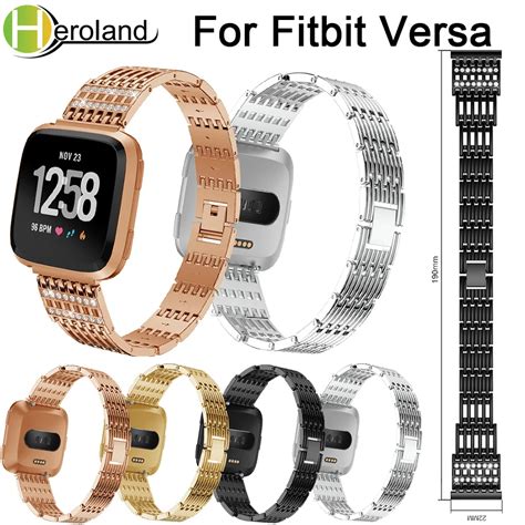 Stainless Steel Watch Band For Fitbit Versa Band Metal Smart Strap