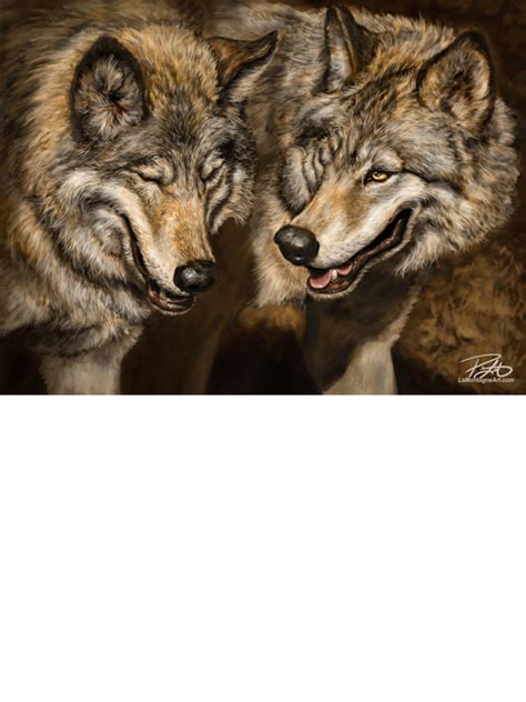 Two Wolves - LaMontagne Art