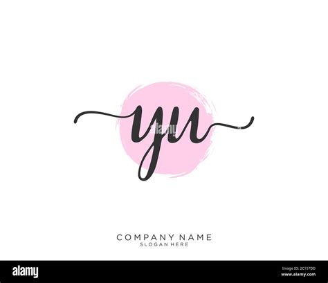 Yu Initial Handwriting Logo Vector Stock Vector Image And Art Alamy