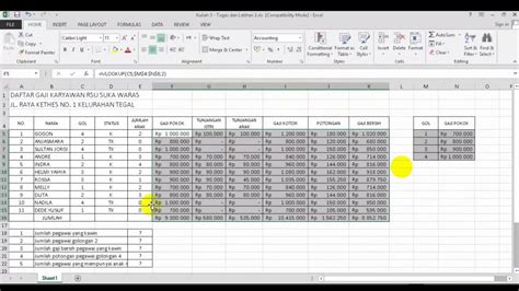 Praktek Msexcel 2 Perhitungan Fungsi Logika Youtube