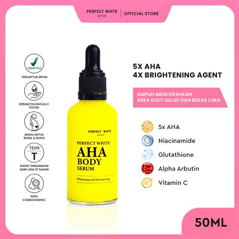 Jual Perfect White Aha Body Serum Whitening And Moisturizing Serum