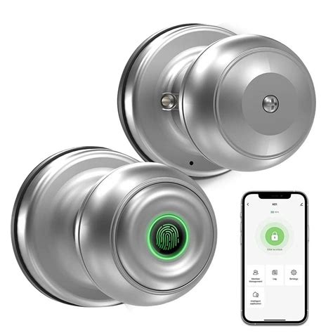 Geek Chef Geektale K01 02 Smart Fingerprint Door Knob Matte Silver