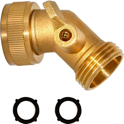 Amazon HYDRO MASTER Heavy Duty Brass Shut Off Valve 45 Degree