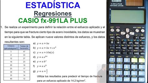 Calculadoras Casio Fx La Plus Nd Edition Estad Stica Regresiones