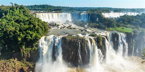 Waterfalls Cataratas Foz De Iguazu, Brazil Stock Photo - Image of ...