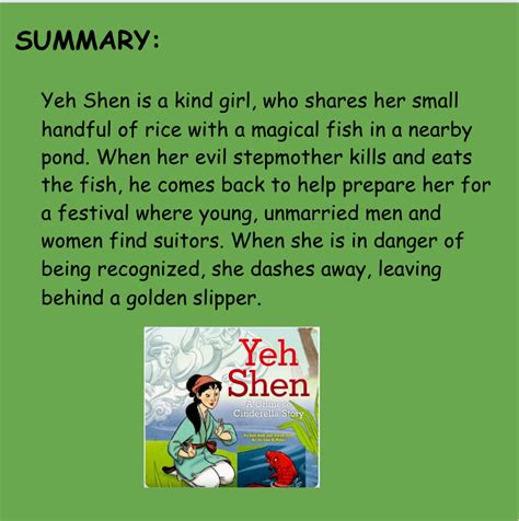 Yeh Shen Chinese Cinderella Story Reading Lessons Extension