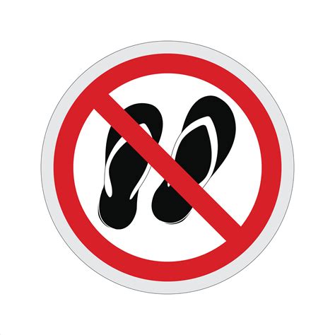 No Sandal Sign 24695782 Vector Art At Vecteezy