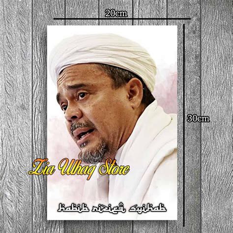 Jual Poster Kayu Habib Rizieq Bin Husain Bin Shihab Poster Habib Hiasan