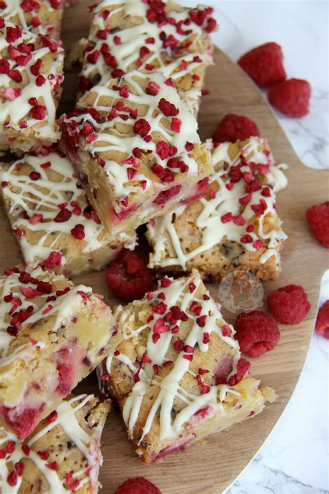 White Chocolate And Raspberry Blondies Janes Patisserie