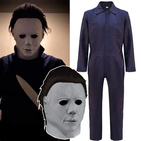 Disfraz de Michael Myers para Halloween máscara de Cosplay mono de