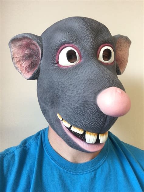 Funny Cartoon Rat Mask Mouse Roland Latex Fancy Dress Costume Ratatouille Ebay