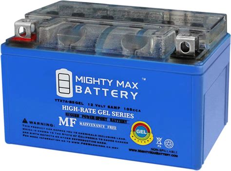 Mighty Max Battery YTX7A BSGEL 12 V 6 AH Tipo Gel 105 CCA batería