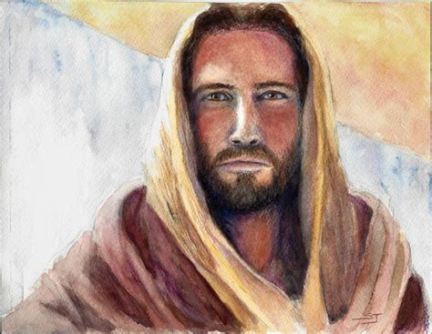 Jesus Watercolor at PaintingValley.com | Explore collection of Jesus ...