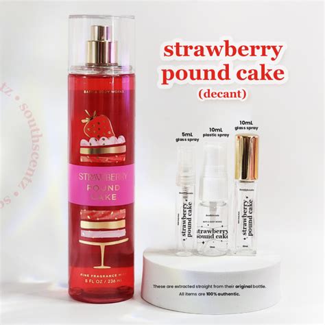 Strawberry Pound Cake Bath And Body Works Body Mist BBW Decant 5mL 10mL