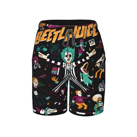 Boys Beetlejuice Swim Trunks Mesh Liner Swim Shorts Quick Dry Bathing Suit with Boxer Brief ...