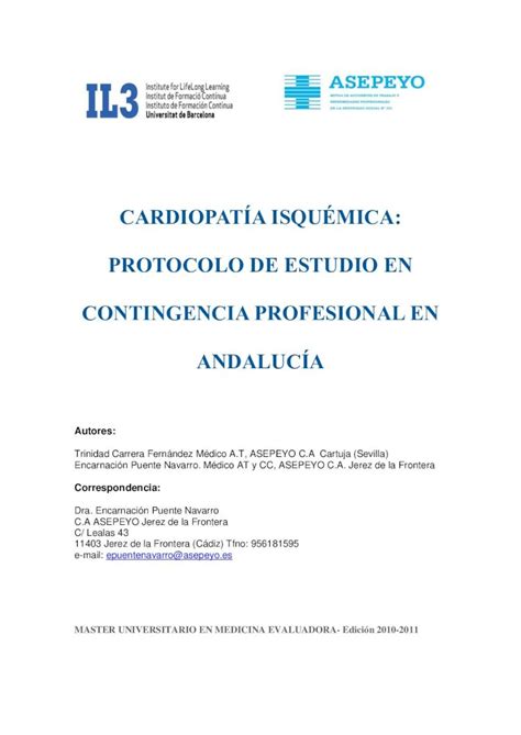 PDF CARDIOPATÍA ISQUÉMICA PROTOCOLO DE ESTUDIO EN descriptivo