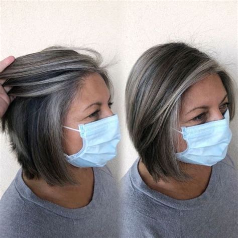 50 Gray Hair Styles Trending In 2021 Hair Adviser In 2021 Grey Hair Transformation Blending