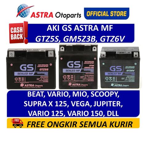 Aki Motor GS ASTRA MF GTZ5S GM5Z3B GTZ6V BEAT VARIO SCOOPY MIO JUPITER