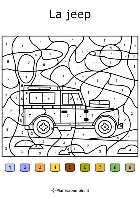 Conta E Colora Disegni Da Colorare In Base Ai Numeri