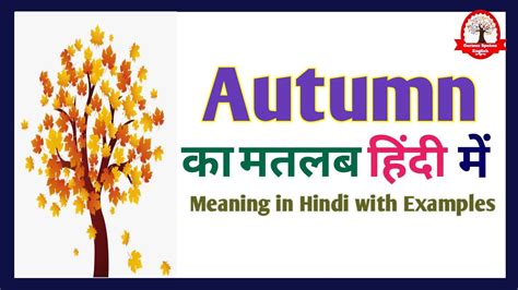 Autumn Meaning In Hindi Autumn का मतलब क्या होता हे Explained