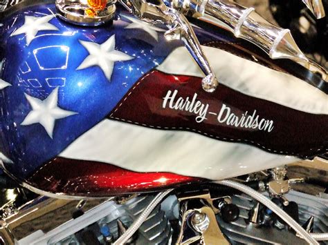 Patriotic Harley Davidson Photograph By Charles Cook Fine Art America