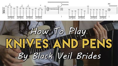 How To Play Knives And Pens By Black Veil Brides Full Song Tutorial