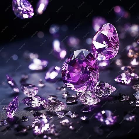 Purple gemstones are shown in this image | Premium AI-generated image