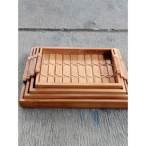 Jual A010 Nampan Bambu Japan S M L XL Serving Tray Wadah Saji