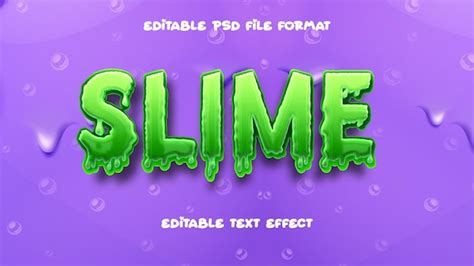 Premium Psd Slime Text Effect Editable