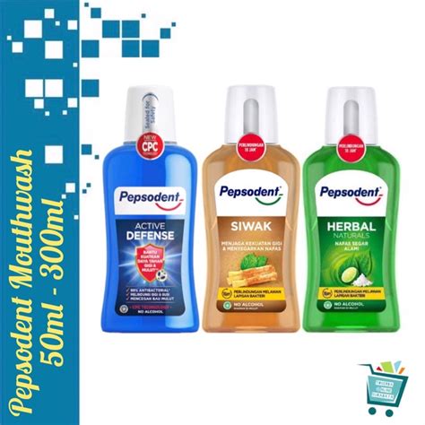 Jual Pepsodent Mouthwash Obat Kumur Active Defense Siwak Ml