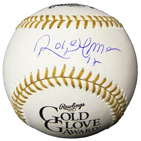 Roberto Alomar Signed Gold Glove Award Logo Baseball Schwartz