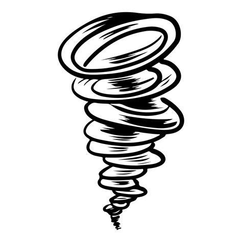 Doodle Sketch Style Of Tornado Cartoon Hand Drawn Illustration For