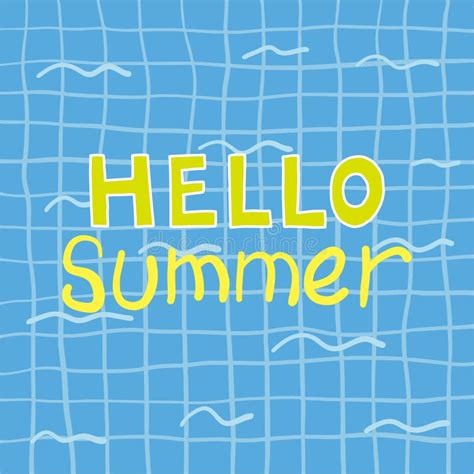 Hello Summer Poster Hello Summer Poster Handwritten Modern Lettering For Cards Posters T