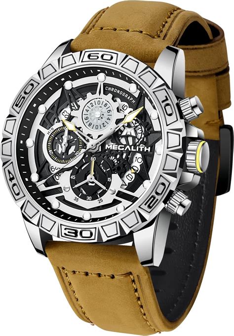 Megalith Herrenuhr Milit R Sportlich Chronographen Herren Armbanduhr