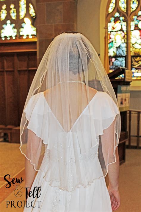 How To Make A Single Layer Veil With A Beaded Edge The Sew And Tell