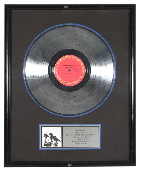 Lot Detail Bruce Springsteen Born To Run Original Platinum Record Award