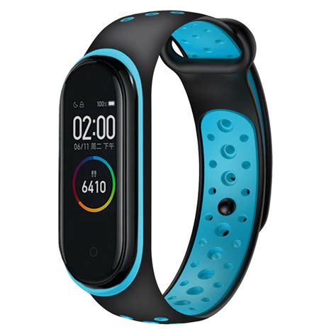 Opaska Pasek Perforowany Do Xiaomi Mi Band Czarno Niebieski