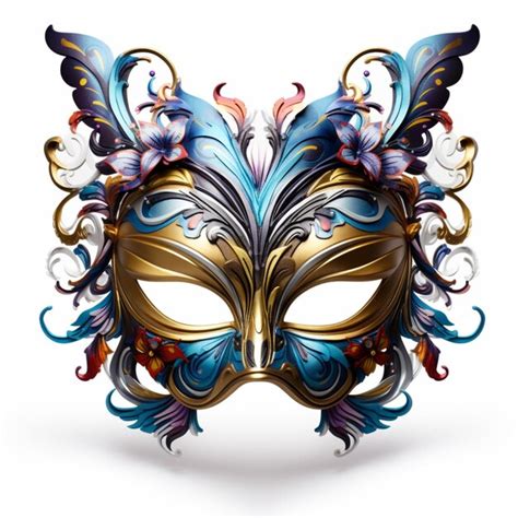 Premium Photo Carnival Mardi Grass Mask On White Background