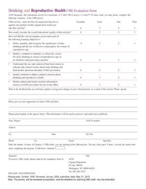 Fillable Online Acog Evaluation And Cme Guide Acog Fax Email Print