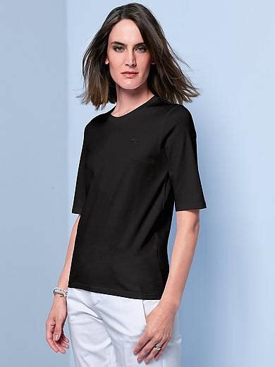 Lacoste Rundhals Shirt Mit Langem 1 2 Arm Schwarz