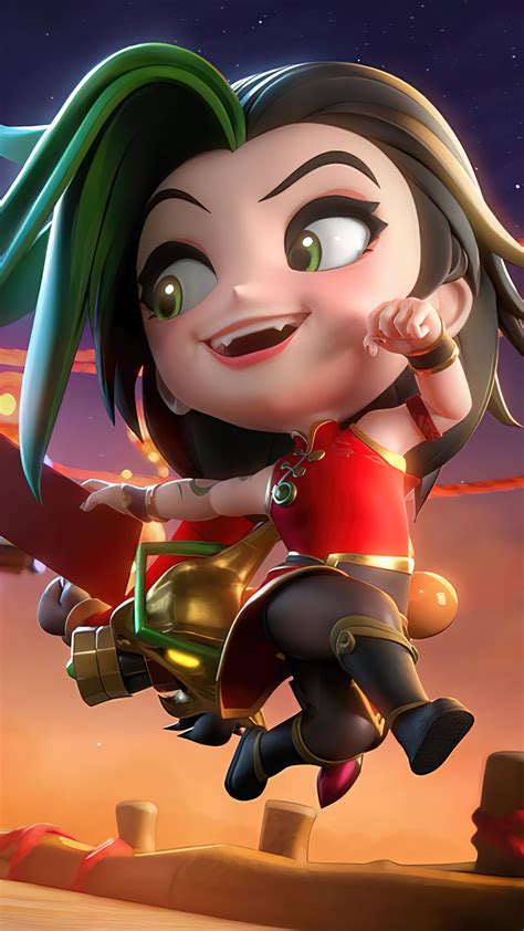 TFT Chibi Firecracker Jinx 4K 931f Wallpaper PC Desktop