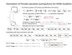 Derivation of Fenske equation.pdf - DerivationofFenske equation compulsoryfor9206students ...