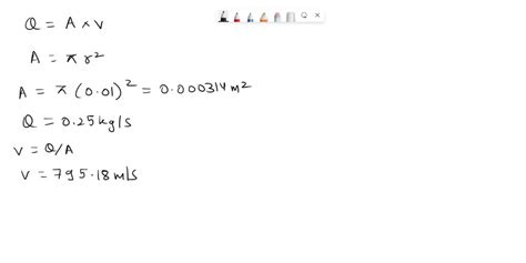 SOLVED An ideal fluid of density 850 kg mÂ³ flows at 0 25 kg s